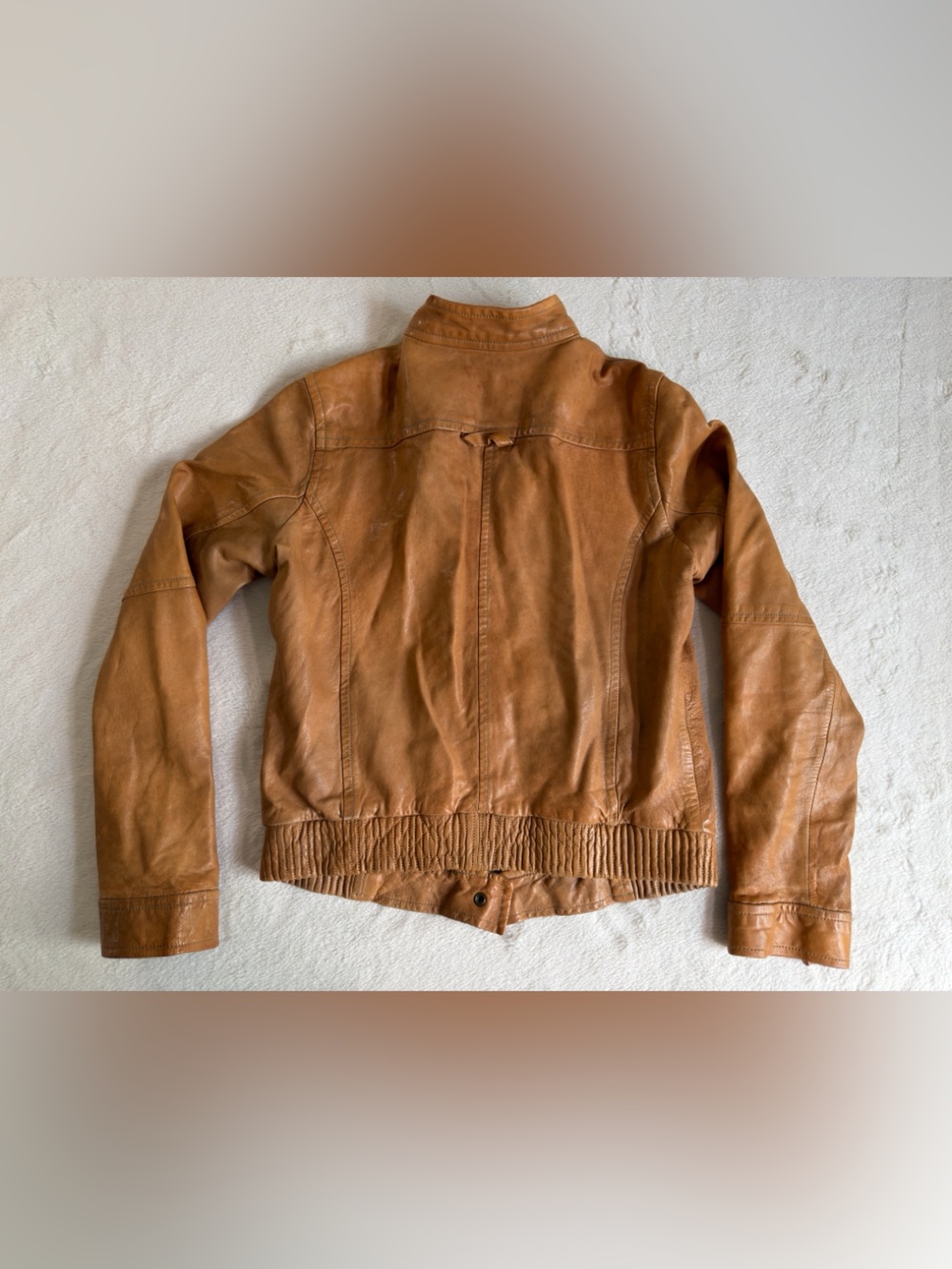 Banana Republic Cognac Leather Jacket - Picture 14 of 16